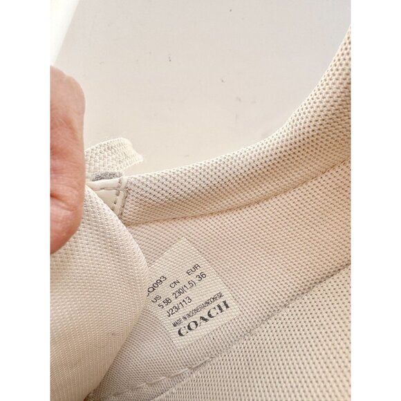 COACH Lowline Red Valentine's Day Heart Print Leather Low Top Sneakers, Size 5.5 - Picture 14 of 16